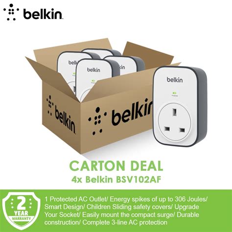 Carton Deal Belkin Surge Cube 1 Way 1 Plug Surge Protection Plug