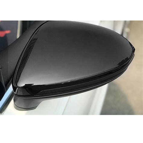 Black Lh Rh Car Rearview Mirror Cap Cover Fit For Vw Golf Ebay