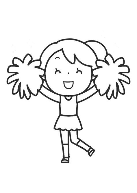 Coloring Page Cheerleading Free Printables Img 30261