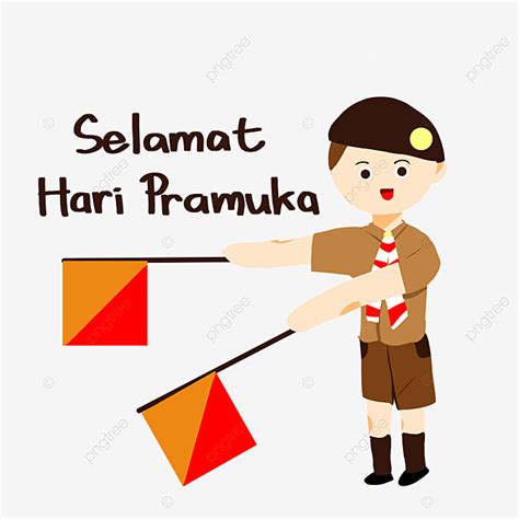 Boy Scout Clipart Transparent Background Boy Scout Bring Pramuka Flags