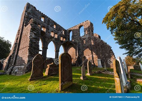 Dundrennan Abbey, Scotland stock image. Image of arch - 55497883