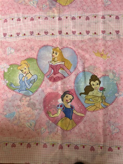 Disney Princess Panel Fabric Sold By The Panel Etsy