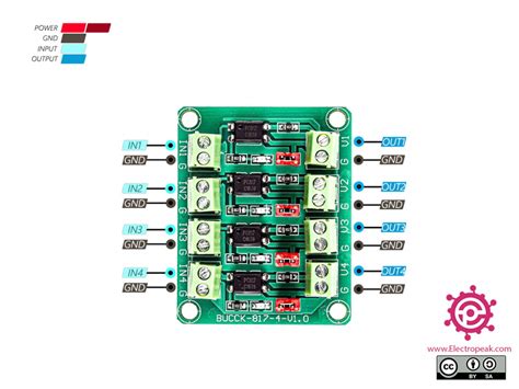 Interfacing PC817 4 Channel Optocoupler Module With Arduino 44 OFF