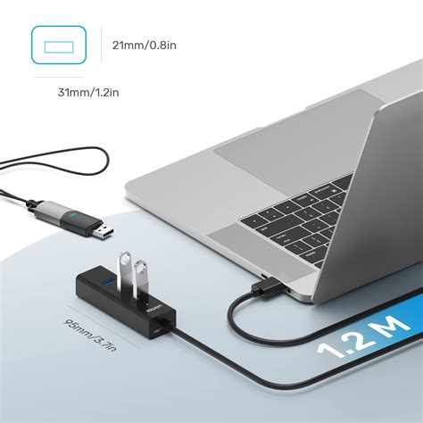 Buy Unitek 4 Port Usb 30 Hub Long Cable 12m With Micro Usb Charging