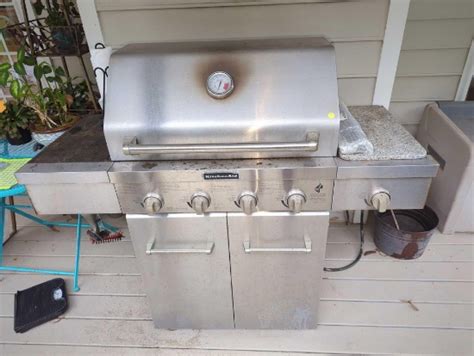 Backp Kitchenaid Stainless Steel Grill Used Comes With New Grill