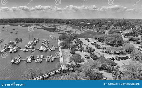 Aerial View Of Beaufort Sc Stock Image Image Of Trees Sunrise