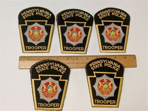 5 Lot Pennsylvania State Police Trooper Patches State Police Police