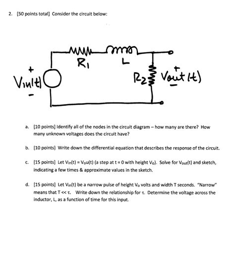 Solved Points Total Consider The Circuit Below Ril Chegg