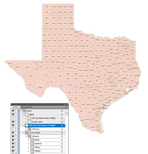 Digit Zip Code Map Texas Images And Photos Finder