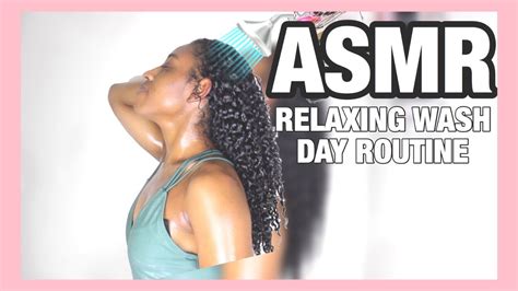 Asmr Natural Hair Wash Day No Talking Scalp Massage Water Sounds Youtube