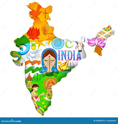 Culture of India stock vector. Illustration of green - 36200374