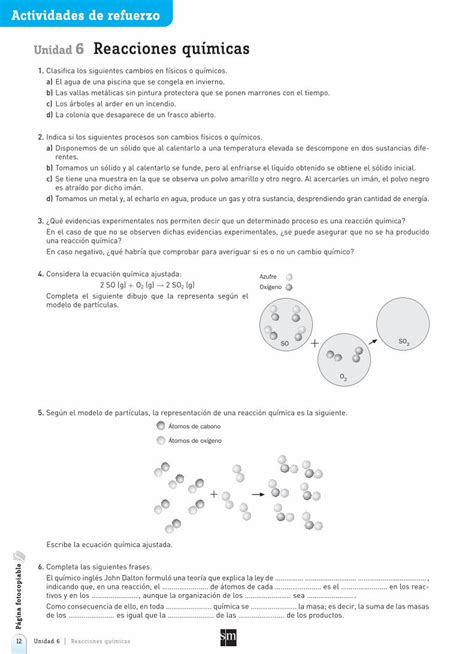 Pdf Unidad Reacciones Qu Micas Selectividad Intergranada Eso