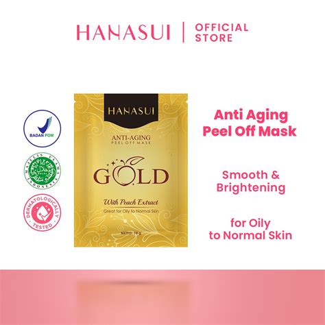 Jual Hanasui Anti Aging Peel Off Mask Gold Sachet Shopee Indonesia