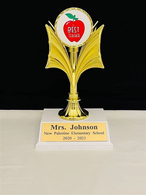 Best Teacher Award Best Teacher Trophy Teacher Trophy Etsy Teacher Awards Best