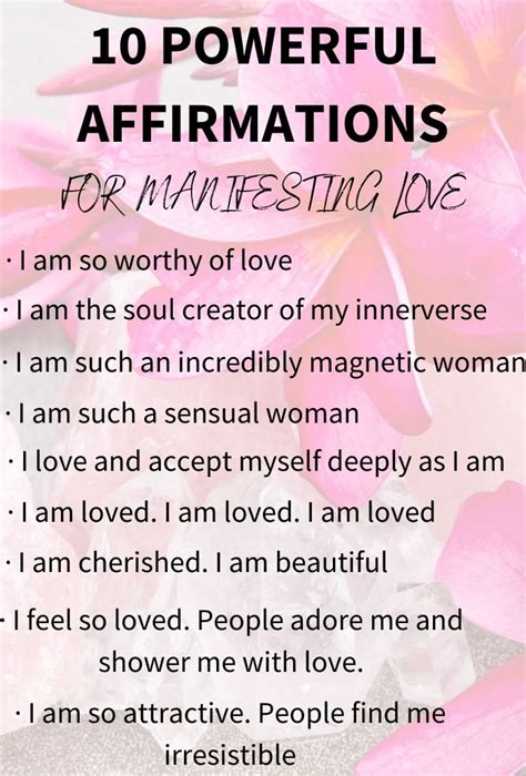 10 Powerful Affirmations For Manifesting Love