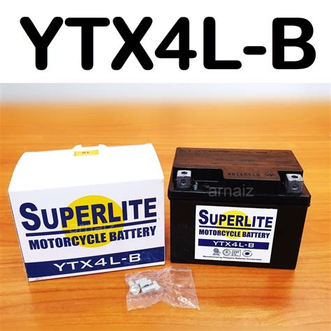 Superlite Motorcycle Battery By Motolite 12n3l B 12n5l B Ytx4l B 3l 4l 5l Shopee Philippines