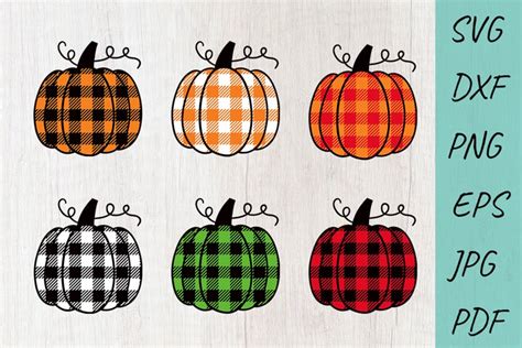 Buffalo Plaid Pumpkin Svg Fall Svg Plaid Pumpkin Svg