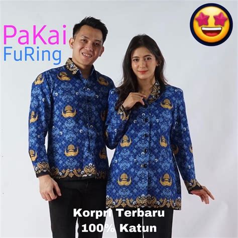 Jual Batik Seragam Korpri Ri Pria Dan Wanita Terbaru Shopee