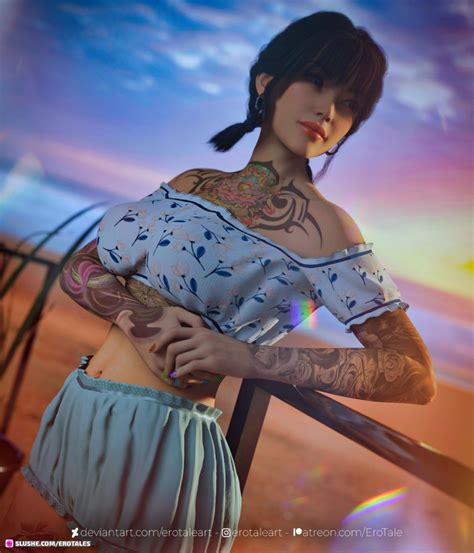 Rule 34 1girls 2022 3d Arm Tattoo Asian Asian Female Beach Black Hair Chest Tattoo Clothed