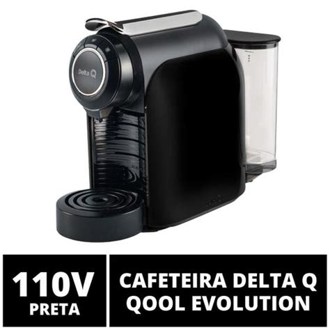 Cafeteira Cápsulas Delta Q Qool Evolution Preta 110V Cafeteira