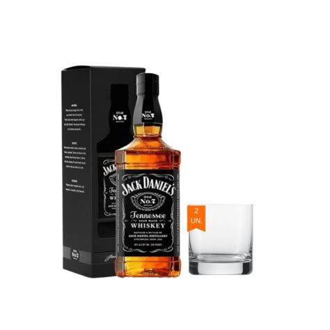 Kit Whisky Jack Daniels 2 Copos De Vidro Matrix