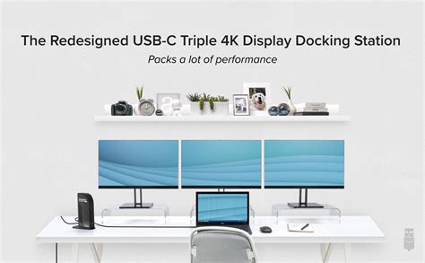 Plugable Usb C Triple 4k Display Docking Station With Displaylink Usb Graphics Alt Mode Video