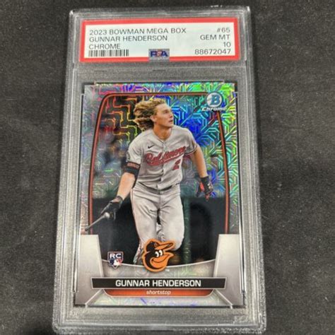 Bowman Mega Box Mojo Refractor Gunnar Henderson Psa Gem Mint