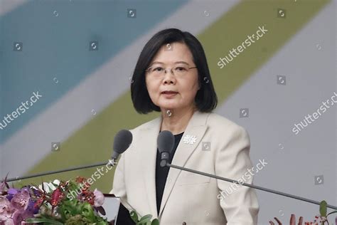 Taiwanese President Tsai Ingwen Delivers Speech Editorial Stock Photo ...