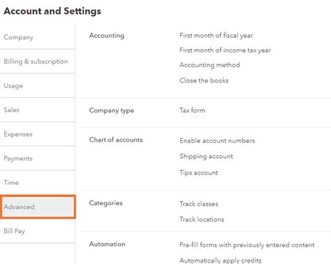 How To Set Up Advanced Settings In QuickBooks Online