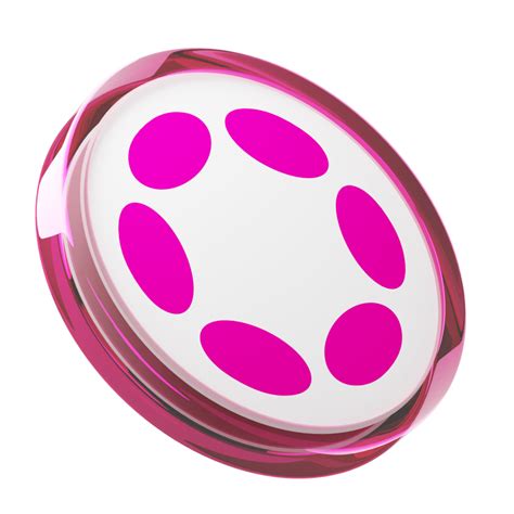 Polkadot DOT Glass Crypto Coin 3D Illustration 24093220 PNG