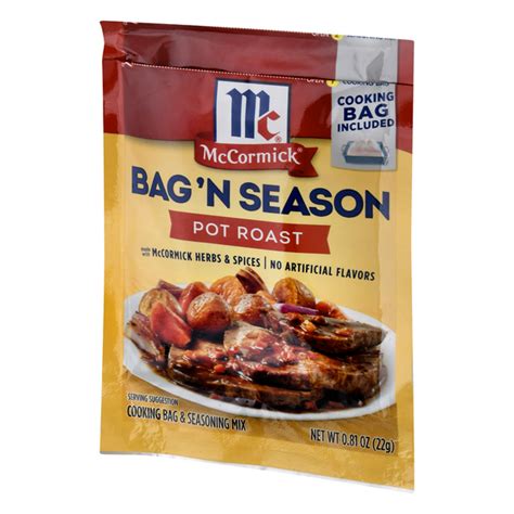 Mccormick Bagn Season Pot Roast Cooking Bag And Seasoning Mix Hy Vee