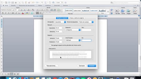 Como Cambiar El Interlineado En Word L Mac YouTube