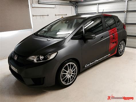 Modifed Matte Grey Metallic Honda Jazz Carbon Demon