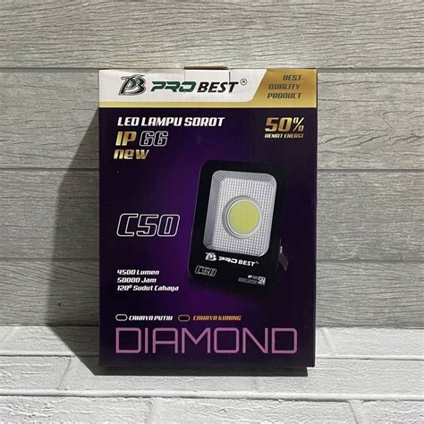 Jual Probest Diamond Lampu Sorot Led Cob W Sni Flood Light Ip Bagus