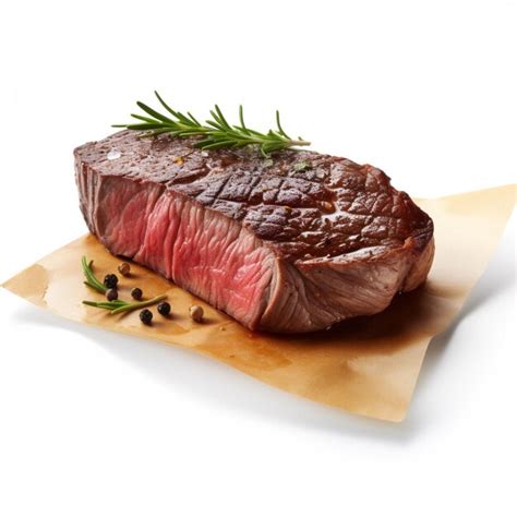 Bistec Con Fondo Blanco De Alta Calidad Ultra Hd Imagen Premium