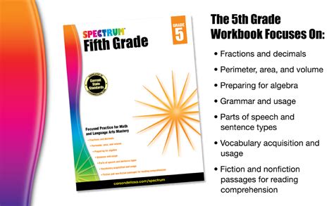 Spectrum Grade 5 Math And Language Arts Workbook—5th Grade State