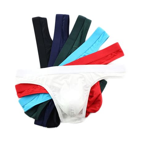 6PCS Sexy Mens Underwear Jockstraps Nylon Breathable Jockstraps Bikini