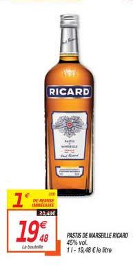 Promo Pastis De Marseille Ricard Chez Netto Icatalogue Fr