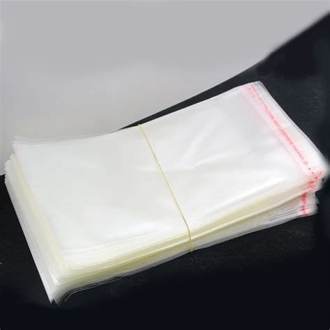 100pcs Lot Clear Self Adhesive Seal Plastic Bags 9 6x17 5cm Self