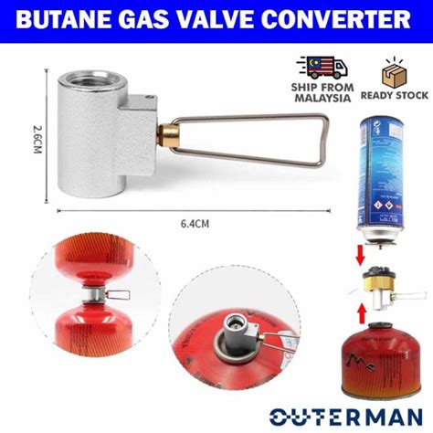 Outerman Camping Gas Stove Propane Refill Adapter Gas Tank Conversion