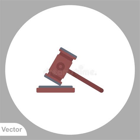 Law Hammer Vector Icon Sign Symbol Stock Vector - Illustration of ...