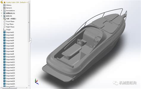 【海洋船舶】25 Ft小游艇模型3d图纸 Rhino设计 附solidworks格式 船舶 Solidworks 海洋 仿真秀干货文章