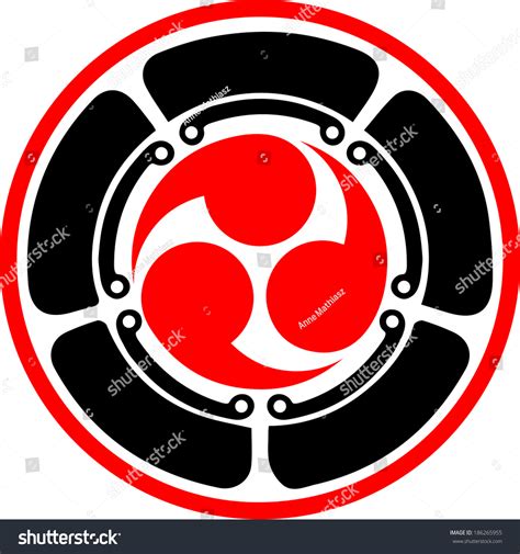 Mitsu Tomoe Japanese Triad Symbol Martial Stock Vector 186265955 ...