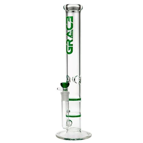 Бонг Grace Glass Straight Green Cane V2 Bong420