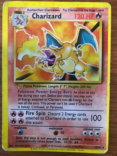 Carta Charizard Primera Generacion Coleccionistas Envío gratis