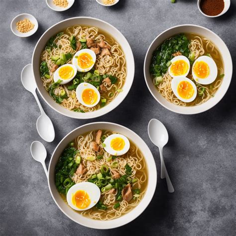 Golden Noodle Soup With Soft Boiled Eggs Recipe