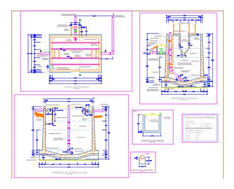 Planta De Tratamiento De Aguas Residuales En AutoCAD Librería CAD