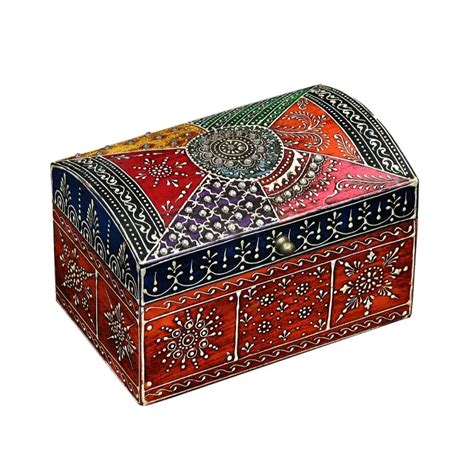 Indian Handicraft Antique Wooden Embossed Jewelry Box Cum Home Decor ...