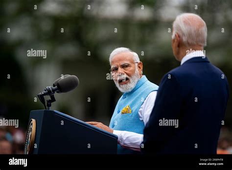 Washington United States 22nd June 2023 Prime Minister Narendra