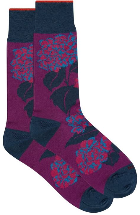 Duchamp London Moiras Hydrangea Sock Purple Shopstyle